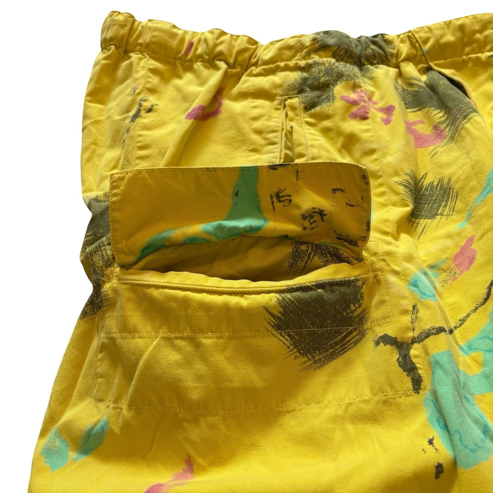 Polo Ralph Lauren Mens Yellow Graffiti Palm‎ Tree Cargo Pants Relaxed Size M - Picture 9 of 12